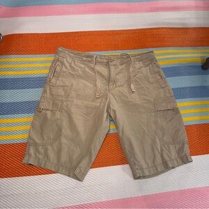 Nike The Athletic Department Tan Woven Cargo Shorts Men’s Size Large